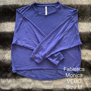 EUC Fabletics Monica Pullover Blue Sz M